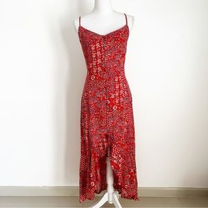 ATL Anthropologie Floral Bohemian Lola Button Down Dress SZ Med